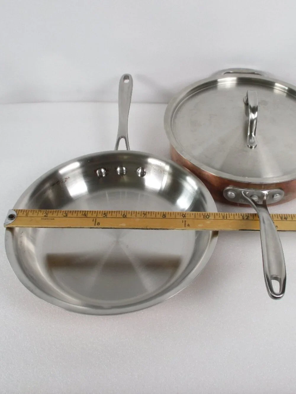 3 PC SET OF CALPHALON TRI-CLAD COPPER COOKWARE